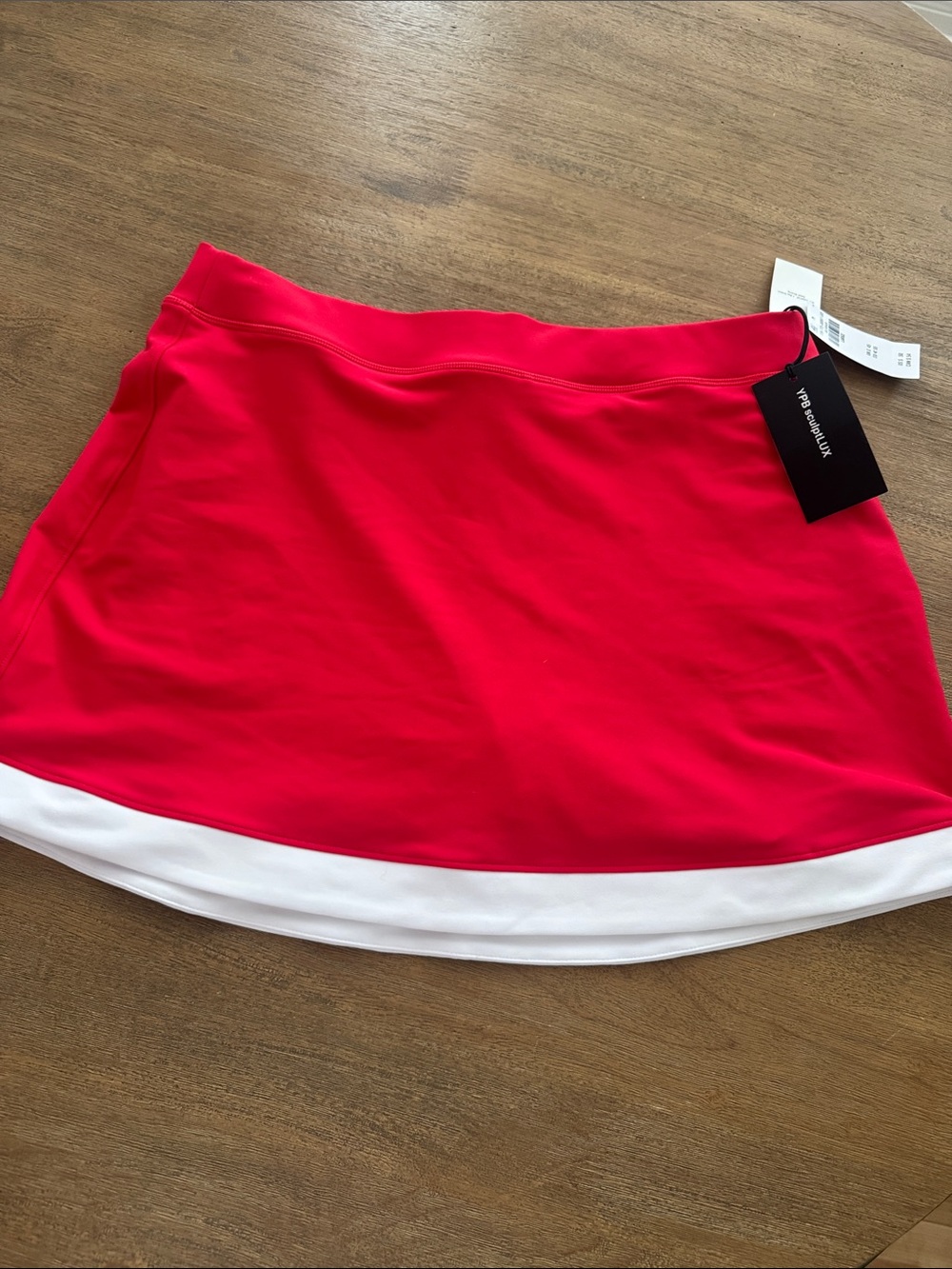 Abercrombie YPB sculptLUX Active Skort/Skirt NWT Size Large | Bright Red